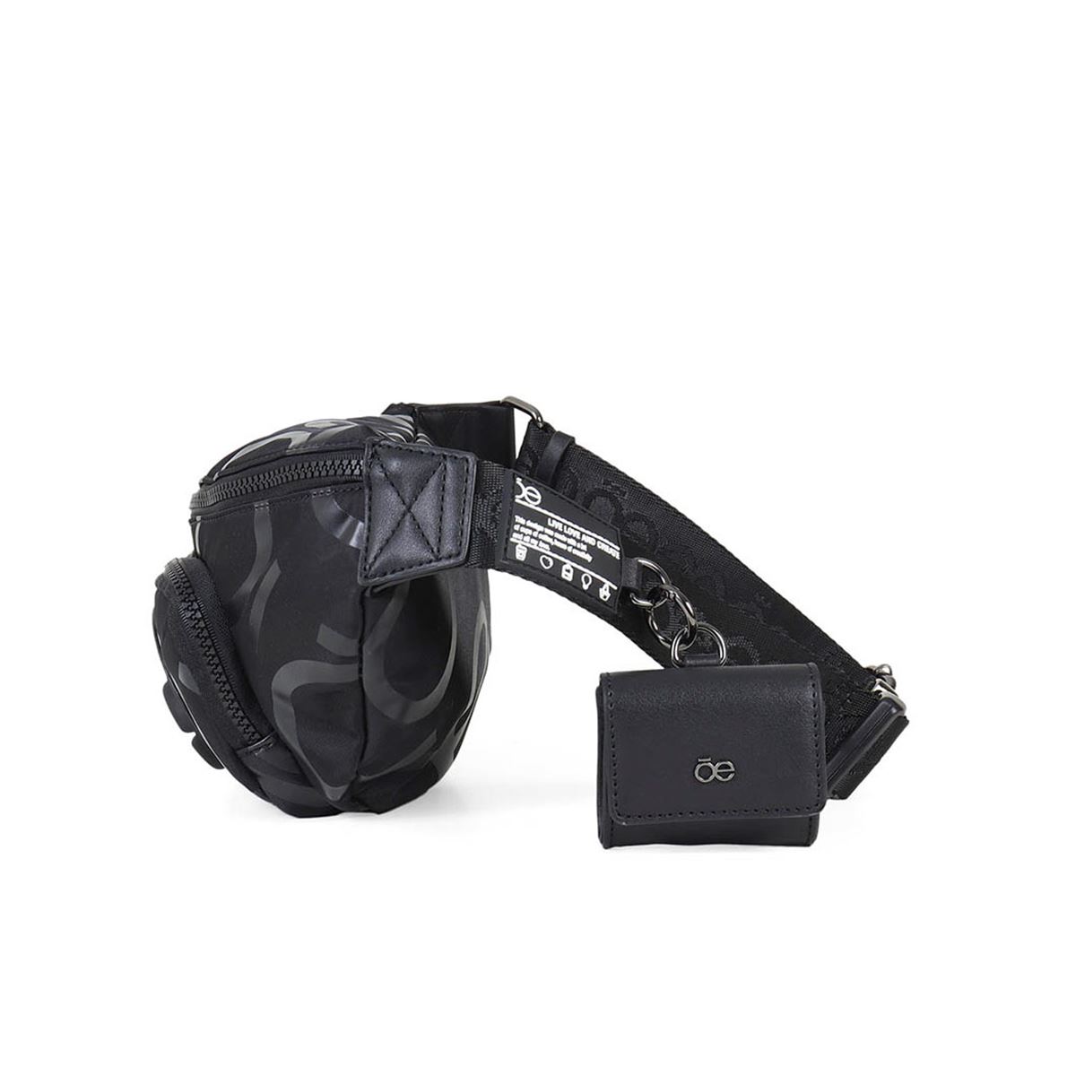 Bolso Cloe Cangurera Color Negro Para Mujer