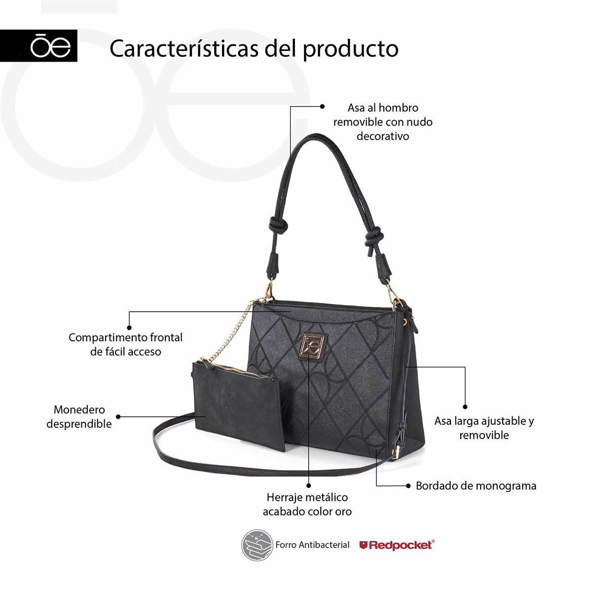 Bolso Cloe Satchel Color Rojo Para Mujer