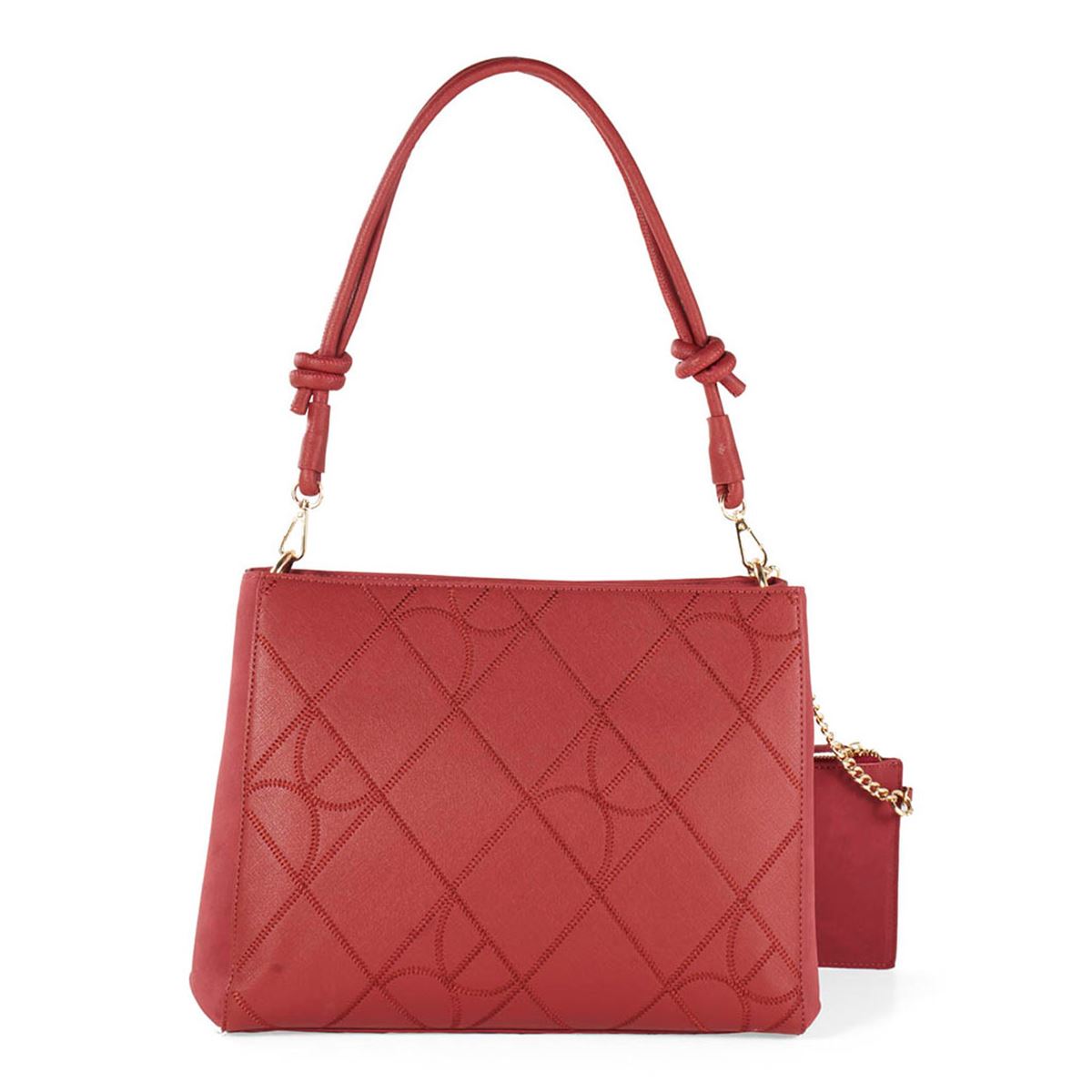 Bolso Cloe Satchel Color Rojo Para Mujer