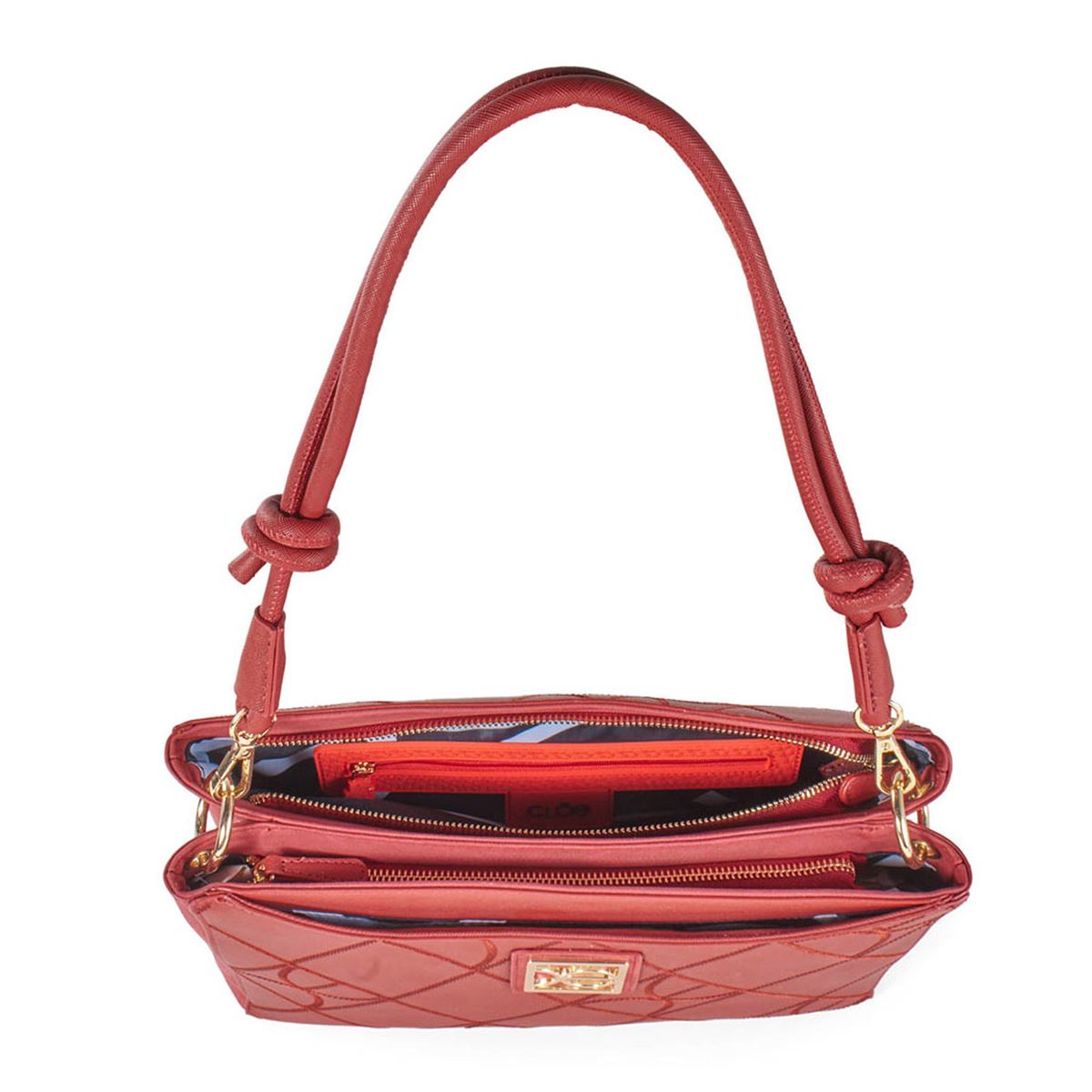 Bolso Cloe Satchel Color Rojo Para Mujer