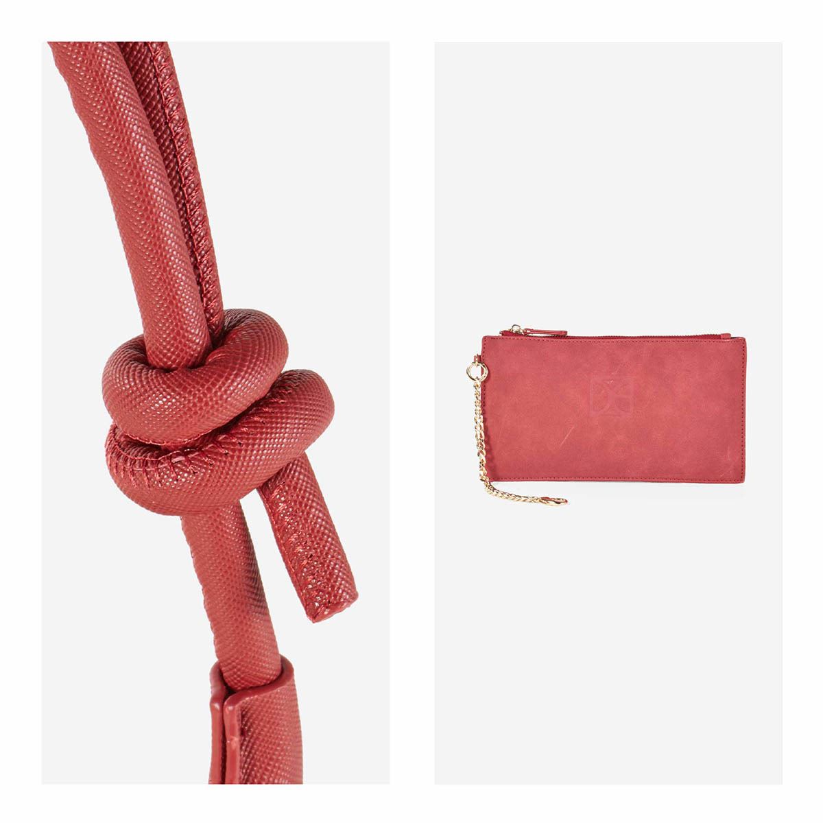 Bolso Cloe Satchel Color Rojo Para Mujer