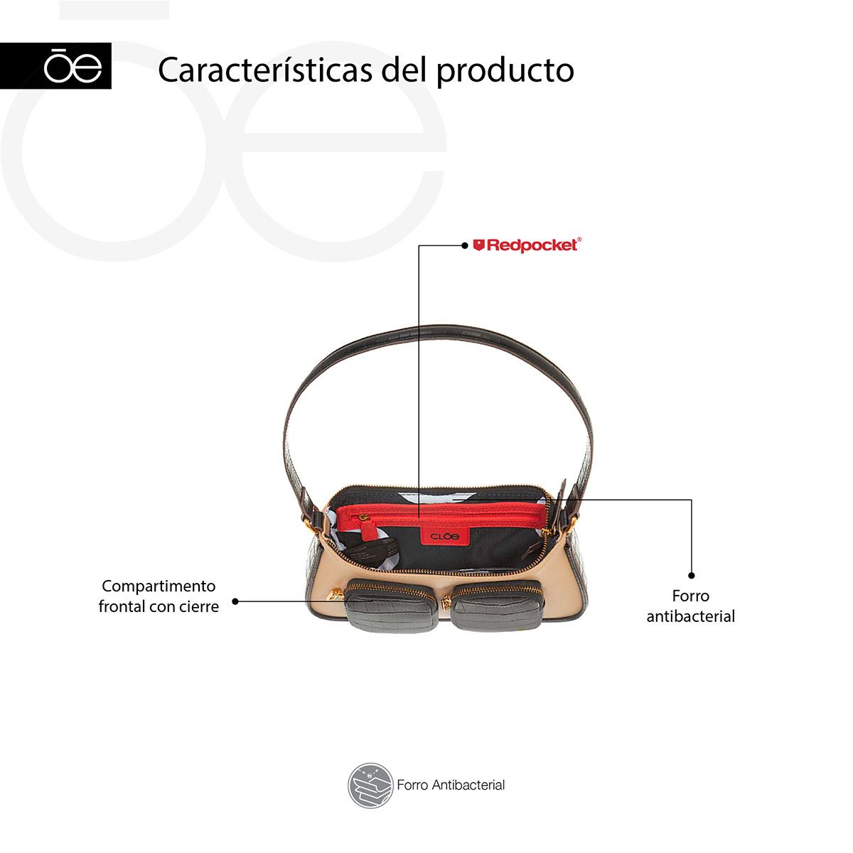 Bolso Lady Bag Cloe Café para Mujer
