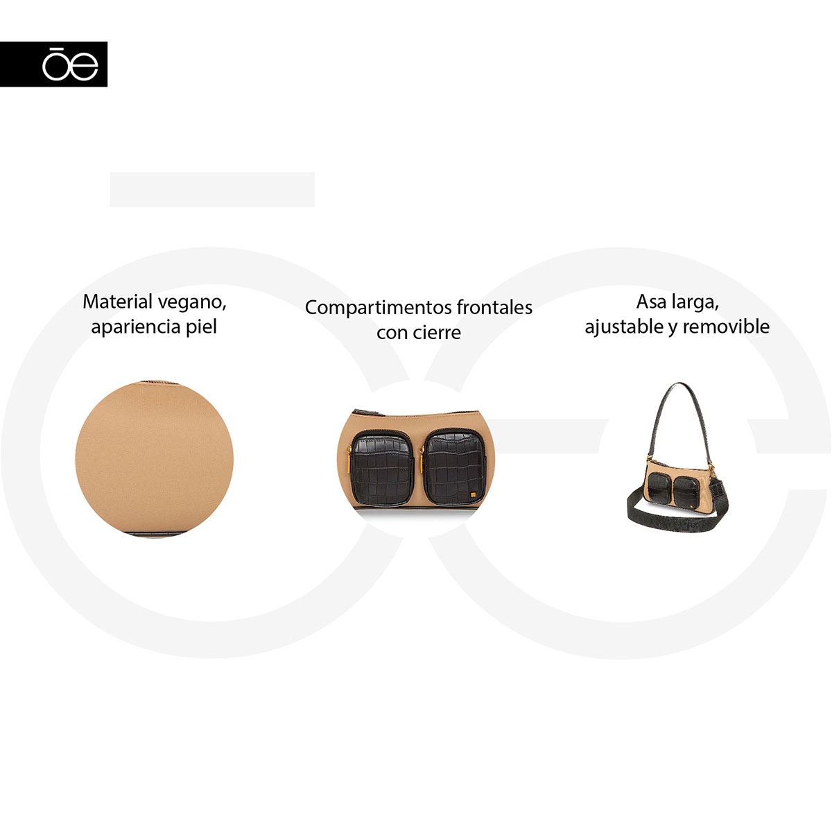 Bolso Lady Bag Cloe Café para Mujer