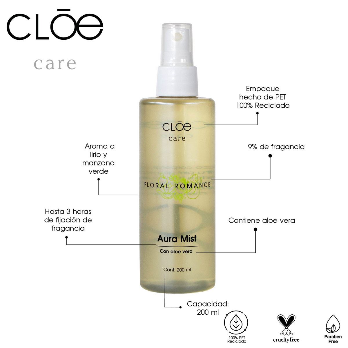 Aura Mist Cloe Romance Floral 200 ml