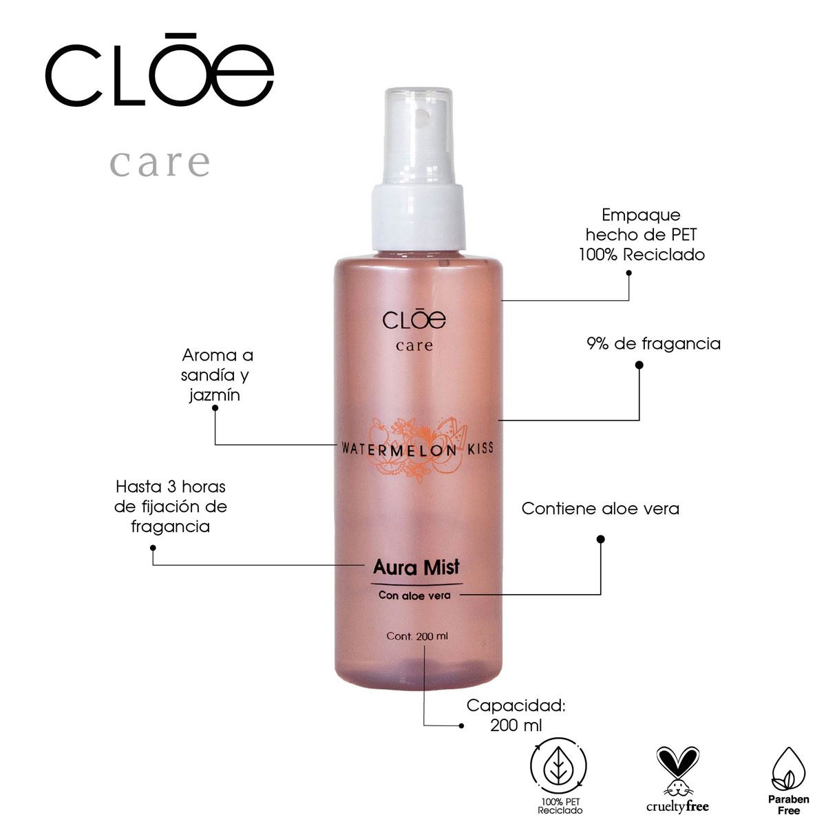 Aura Mist Cloe Sandia 200 ml