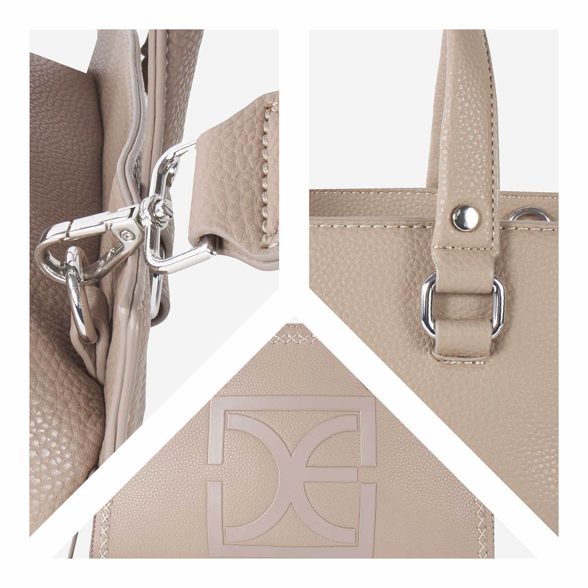 Bolso Satchel Color Fango Para Mujer Cloe