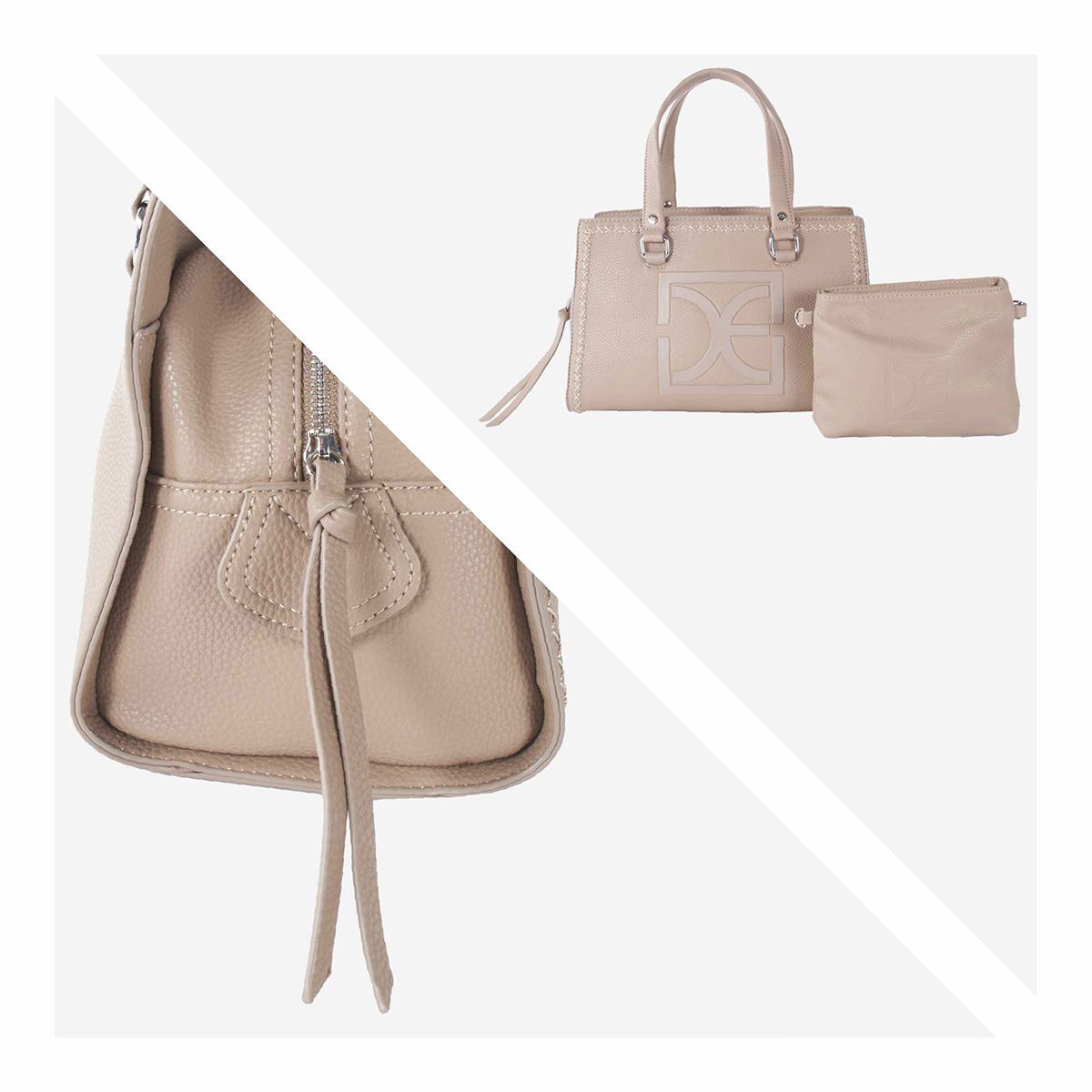 Bolso Satchel Color Fango Para Mujer Cloe