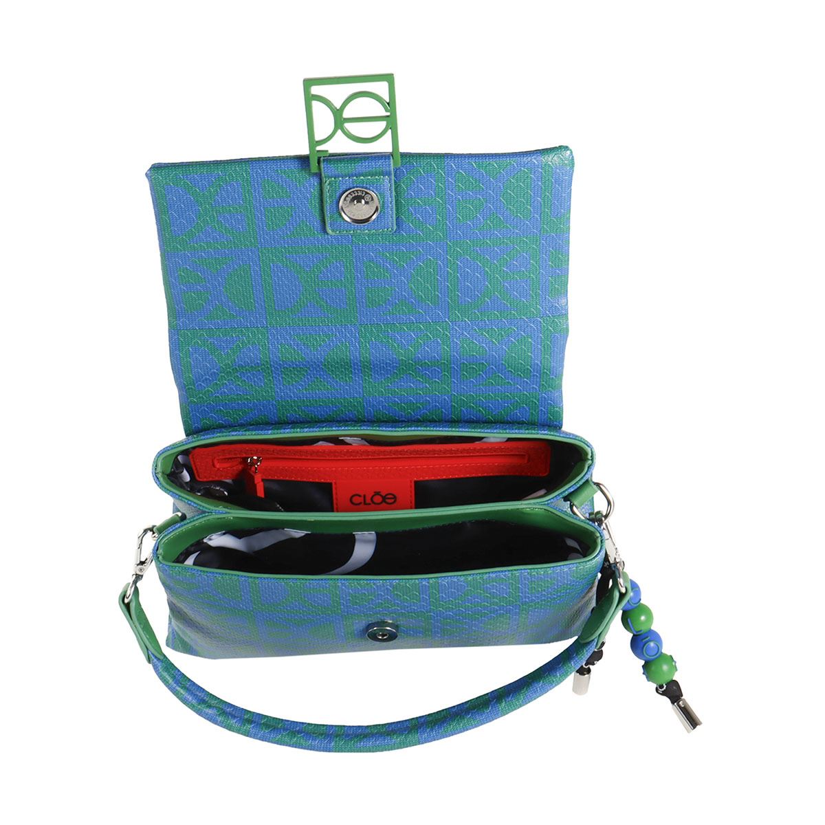 Bolso Satchel Cloe Verde para Mujer