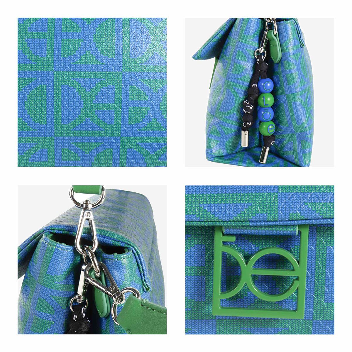 Bolso Satchel Cloe Verde para Mujer