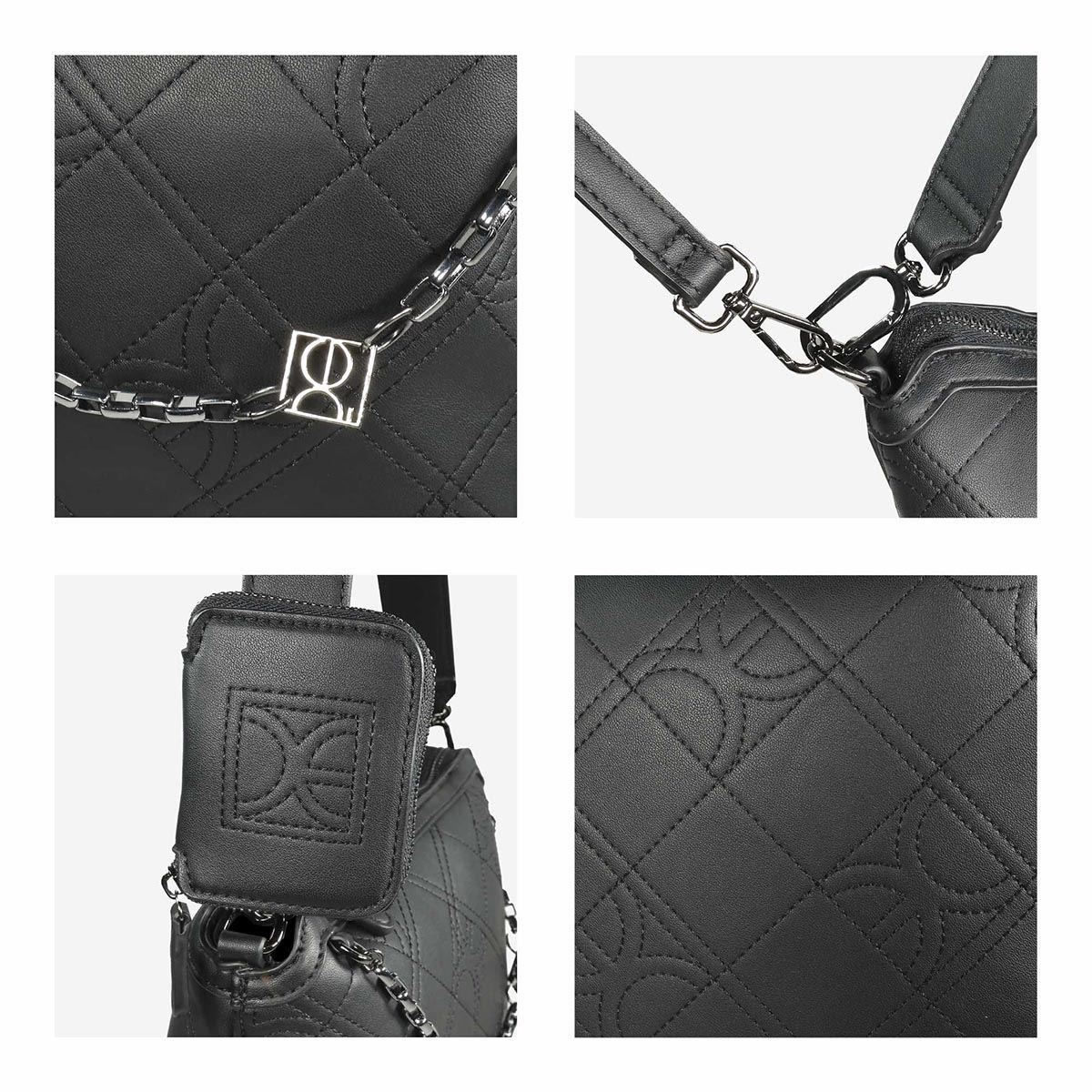 Bolso Tote Cloe Negro para Mujer