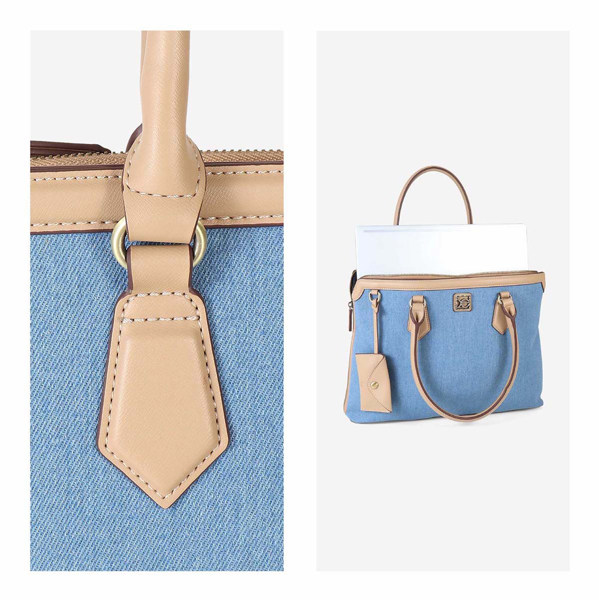 Bolso Porta Laptop color Azul para Mujer Cloe