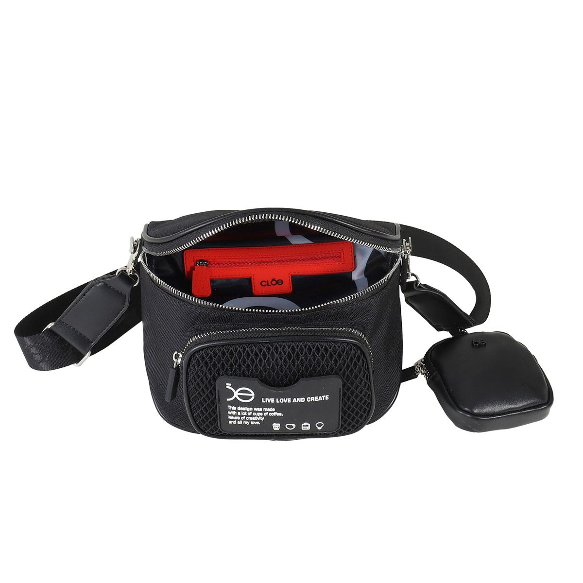 Bolso Cangurera Cloe Modelo 2BLCP23481NEG