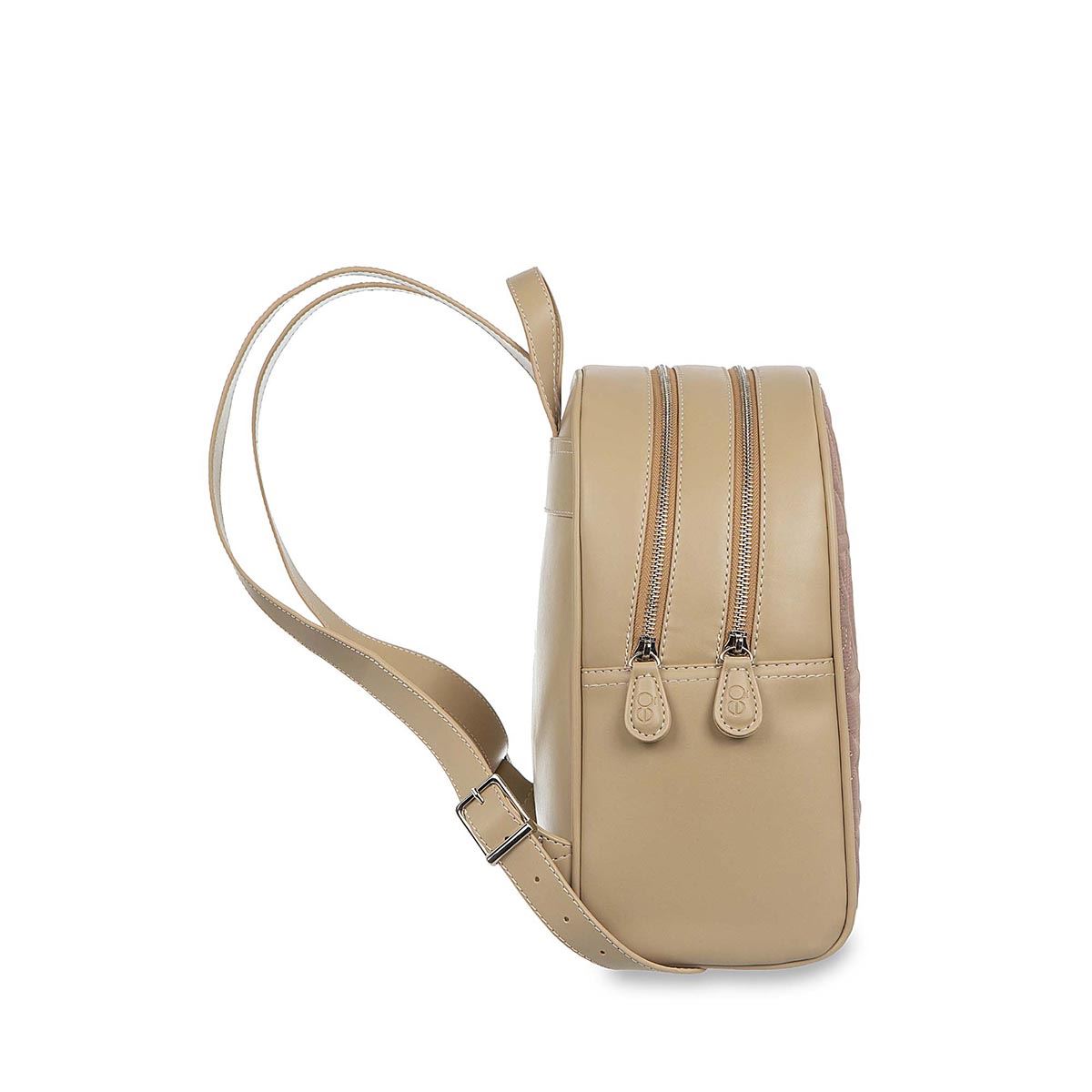 Bolso Backpack Color Beige Para Mujer Cloe