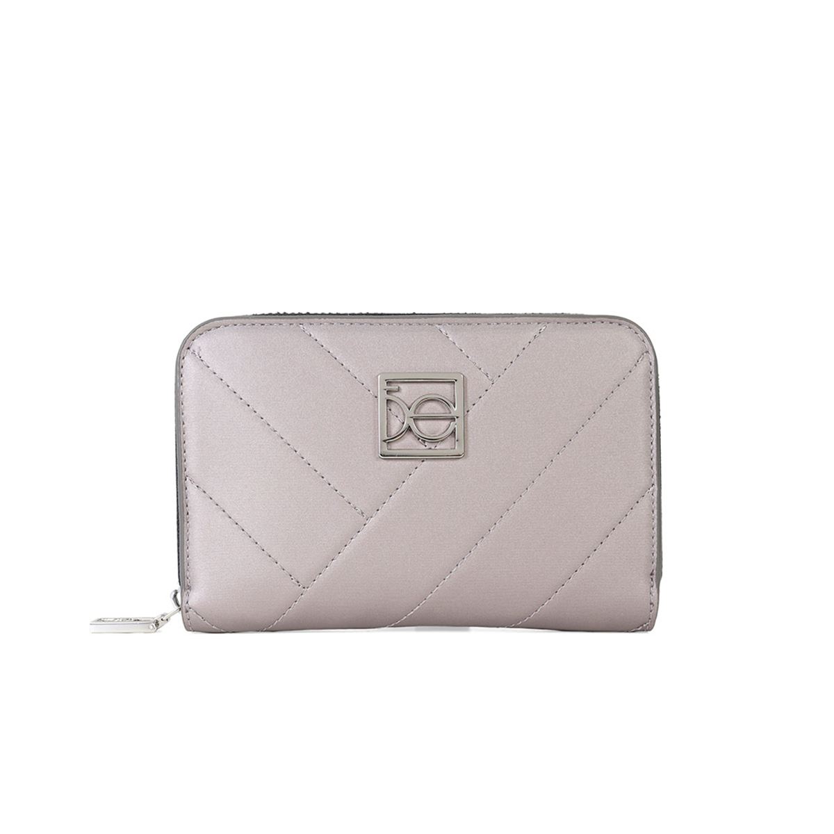 Billetera Cloe Cierre sencillo color Gris para Mujer