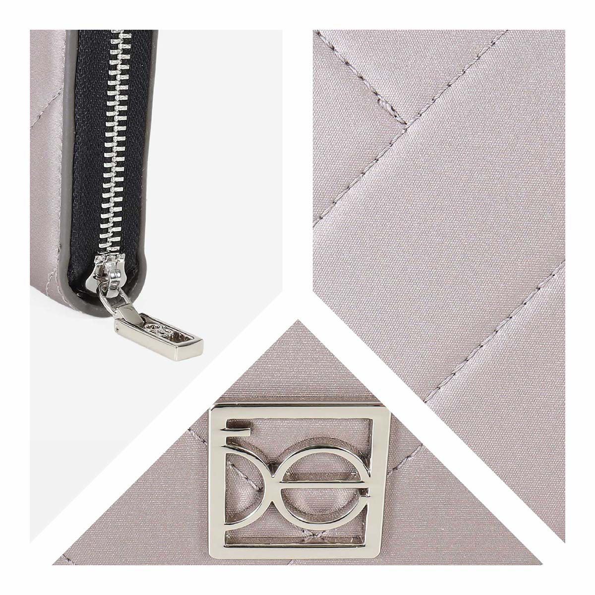 Billetera Cloe Cierre sencillo color Gris para Mujer