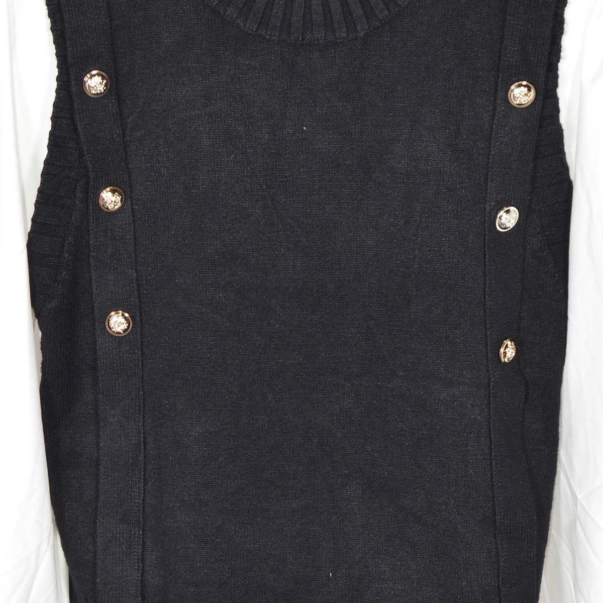 Suéter Con Mangas En Combinación y Detalles De Botones Para Mujer Philosophy Jr