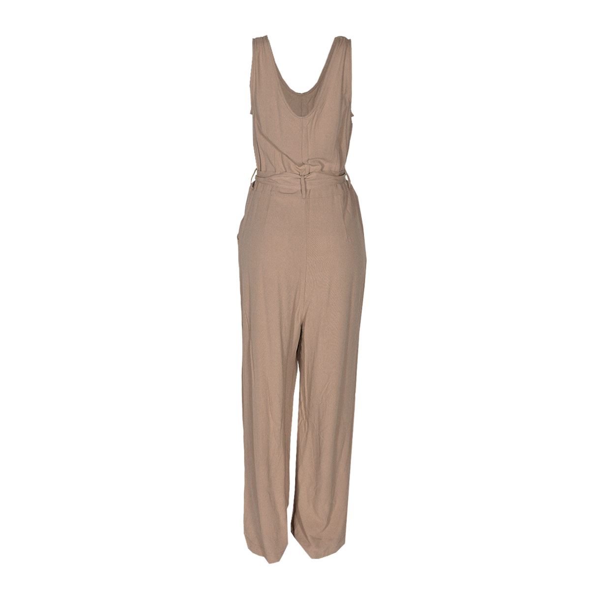 Jumpsuit para mujer, con cinta de amarre y botones Philosophy talla extra grande color cafe modelo RP404