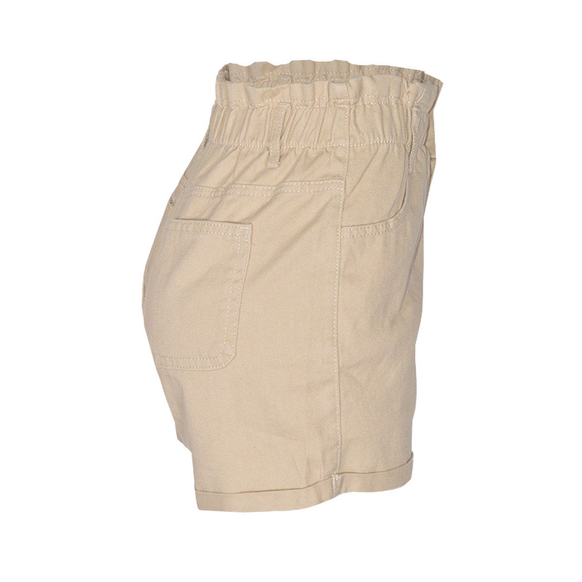 Short recto para mujer con botones y elástico Philosophy talla chica color cafe claro modelo 6616PM