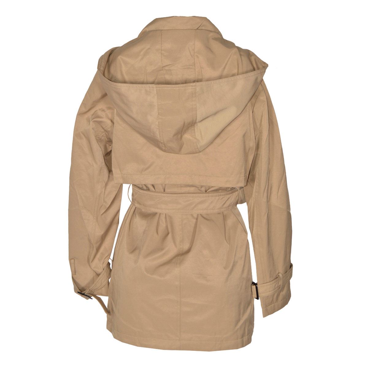 Gabardina Para Mujer, Con Botones Y Cinturón Philosophy Jr Talla Chica Color Cafe Claro Modelo GCV2021