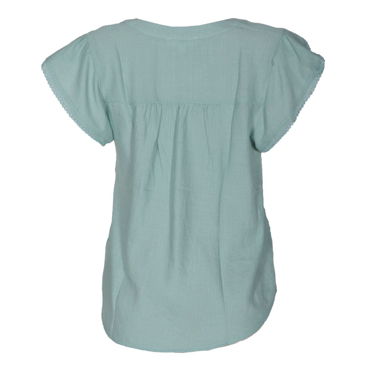 Blusa Para Mujer, Con Detalle De Encaje Philosophy Jr Talla Grande Color Verde Modelo TB8353