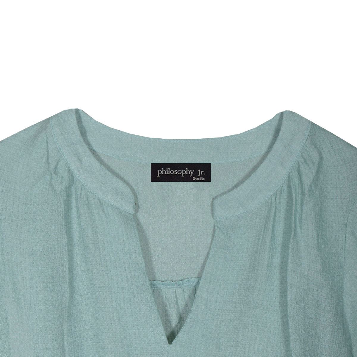 Blusa Para Mujer, Con Detalle De Encaje Philosophy Jr Talla Grande Color Verde Modelo TB8353