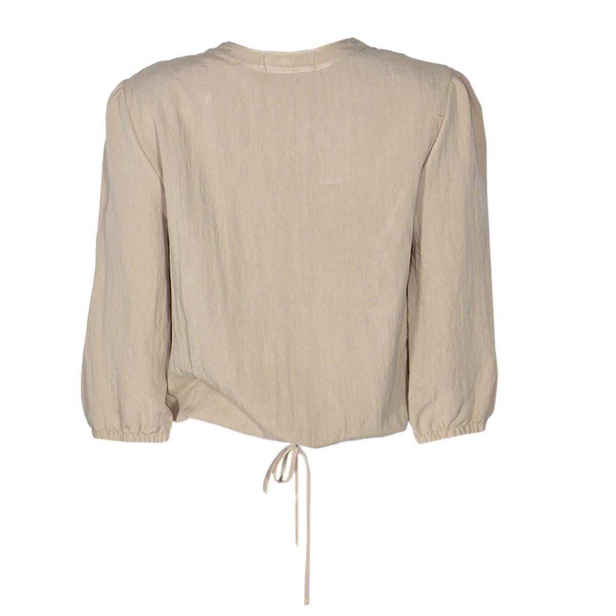 Blusa corta con jareta y encaje para mujer Philosophy