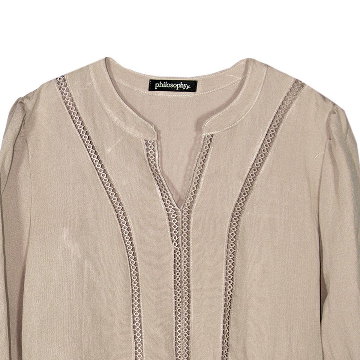 Blusa corta con jareta y encaje para mujer Philosophy