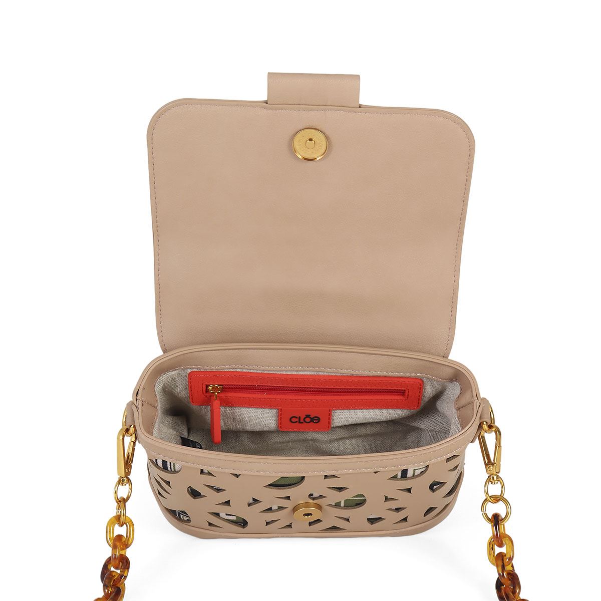 Bolso Cross Body Cloe Nude para Mujer