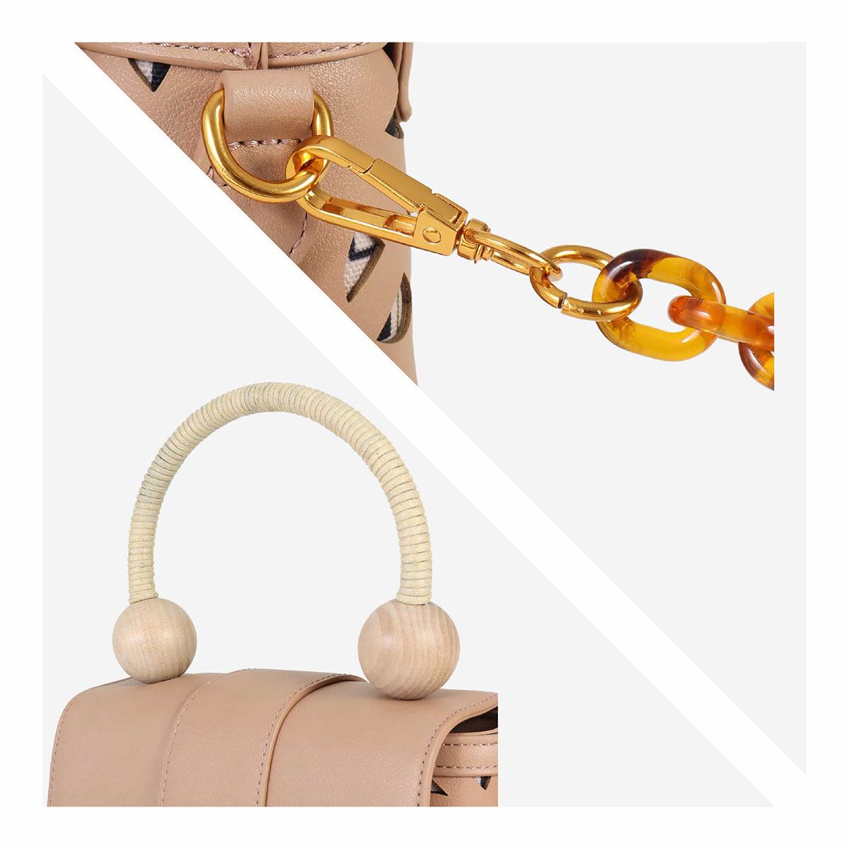 Bolso Cross Body Cloe Nude para Mujer