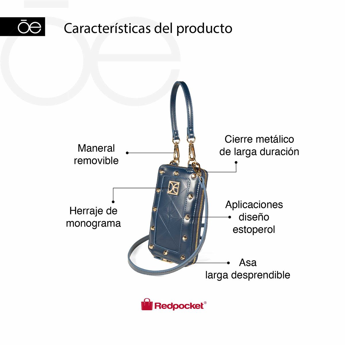 Billetera Porta Celular Cloe Multicolor para Mujer