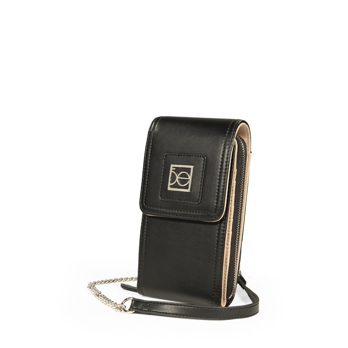 Billetera Porta Celular Cloe Negra para Mujer