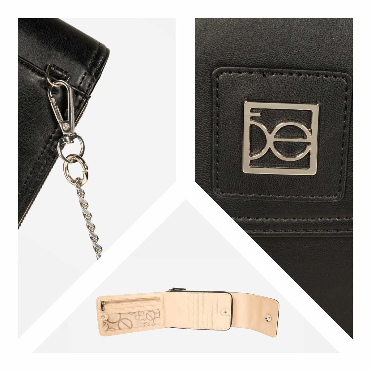 Billetera Porta Celular Cloe Negra para Mujer