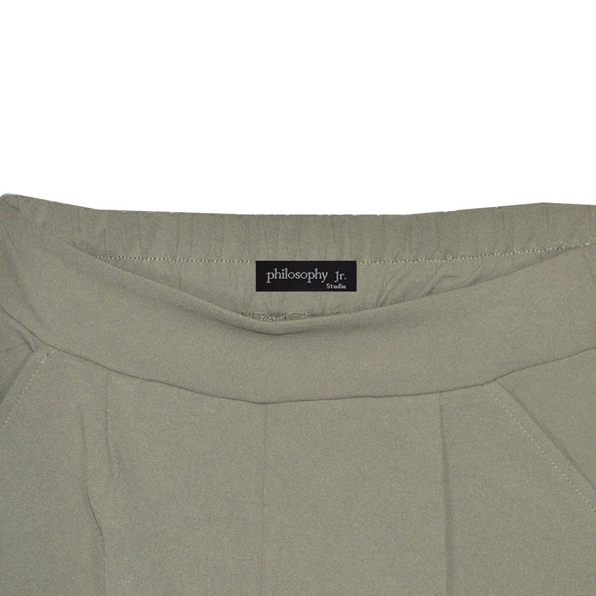 Pantalón Recto Para Mujer, Liso Philosophy Jr Talla Mediana Color Verde Modelo CRP28