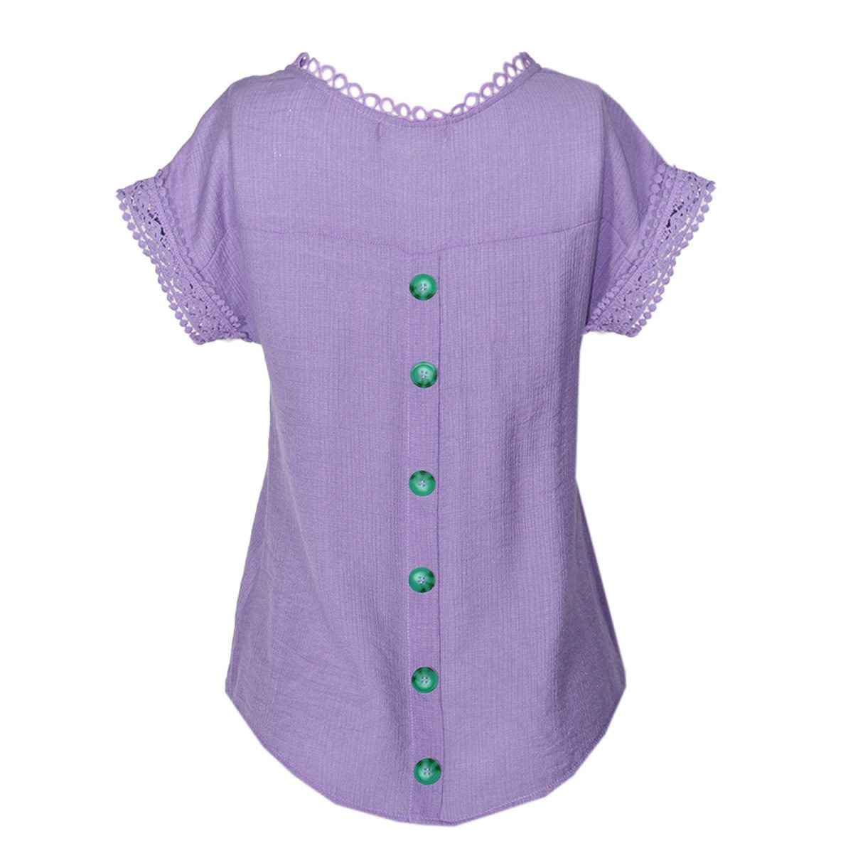 Blusa con encaje y detalles de botones en la espalda para mujer Philosophy