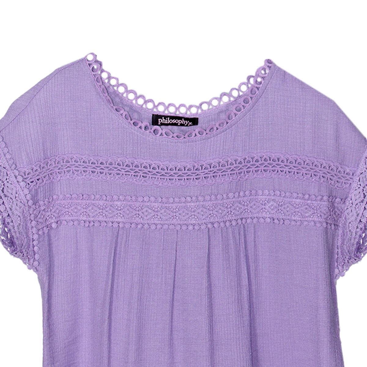 Blusa con encaje y detalles de botones en la espalda para mujer Philosophy