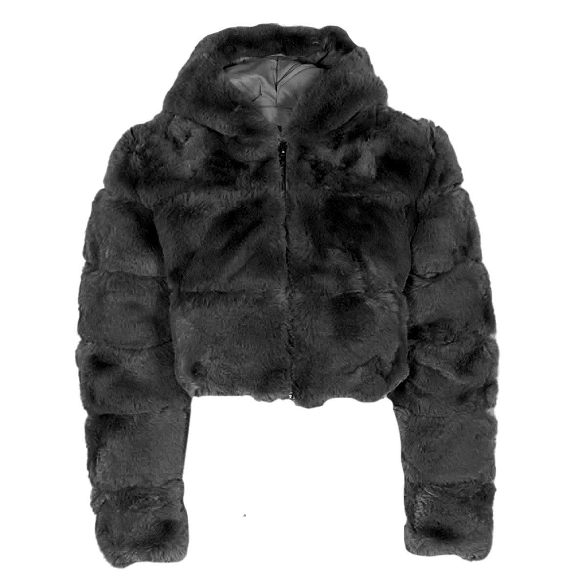 Chamarra corta afelpada con capucha para mujer Philosophy