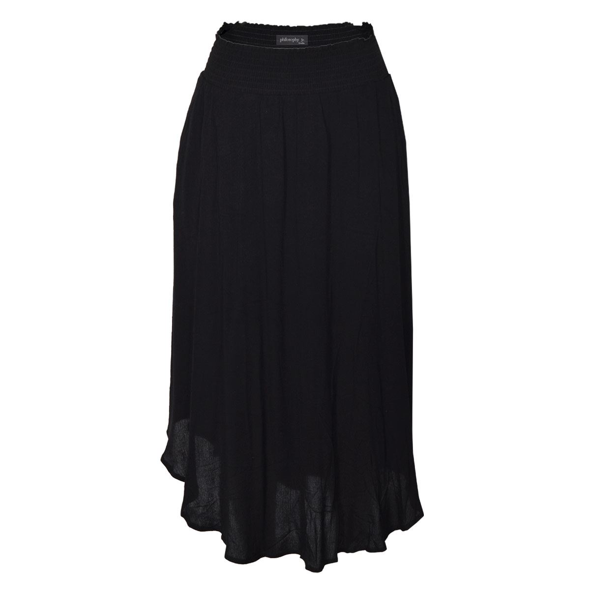 Falda larga lisa recta con elástico en cintura para mujer Philosophy