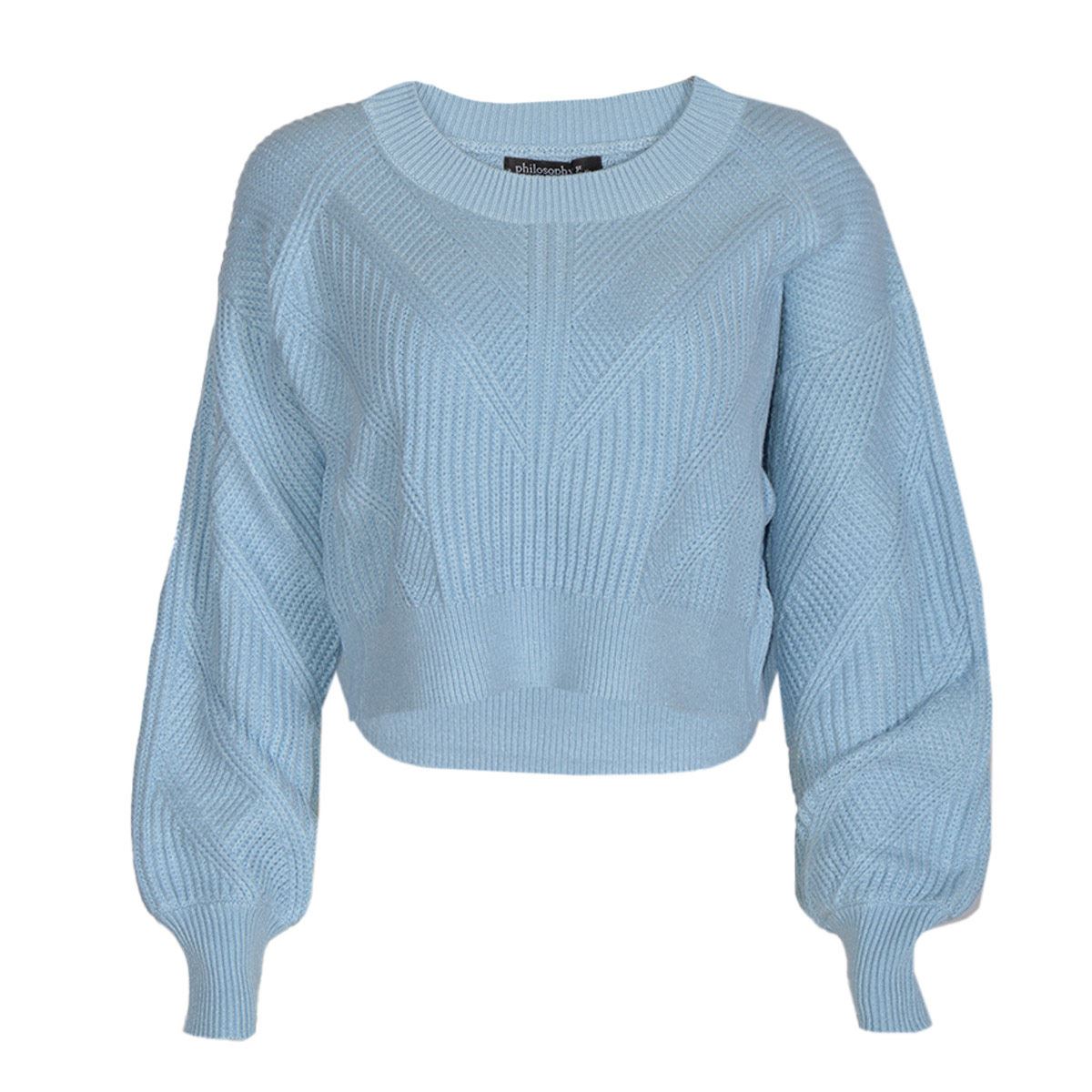 Suéter azul con textura para mujer Philosophy