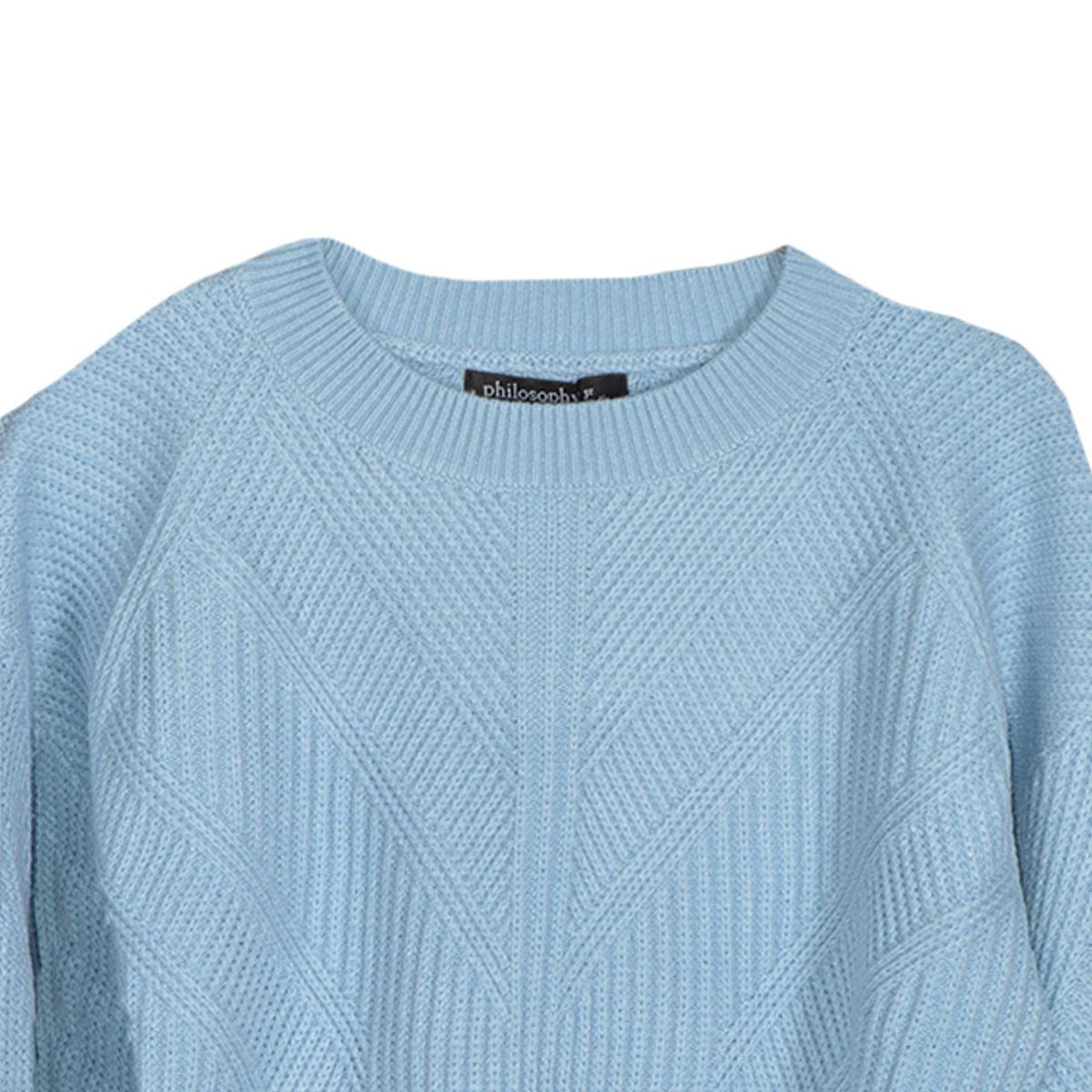 Suéter azul con textura para mujer Philosophy