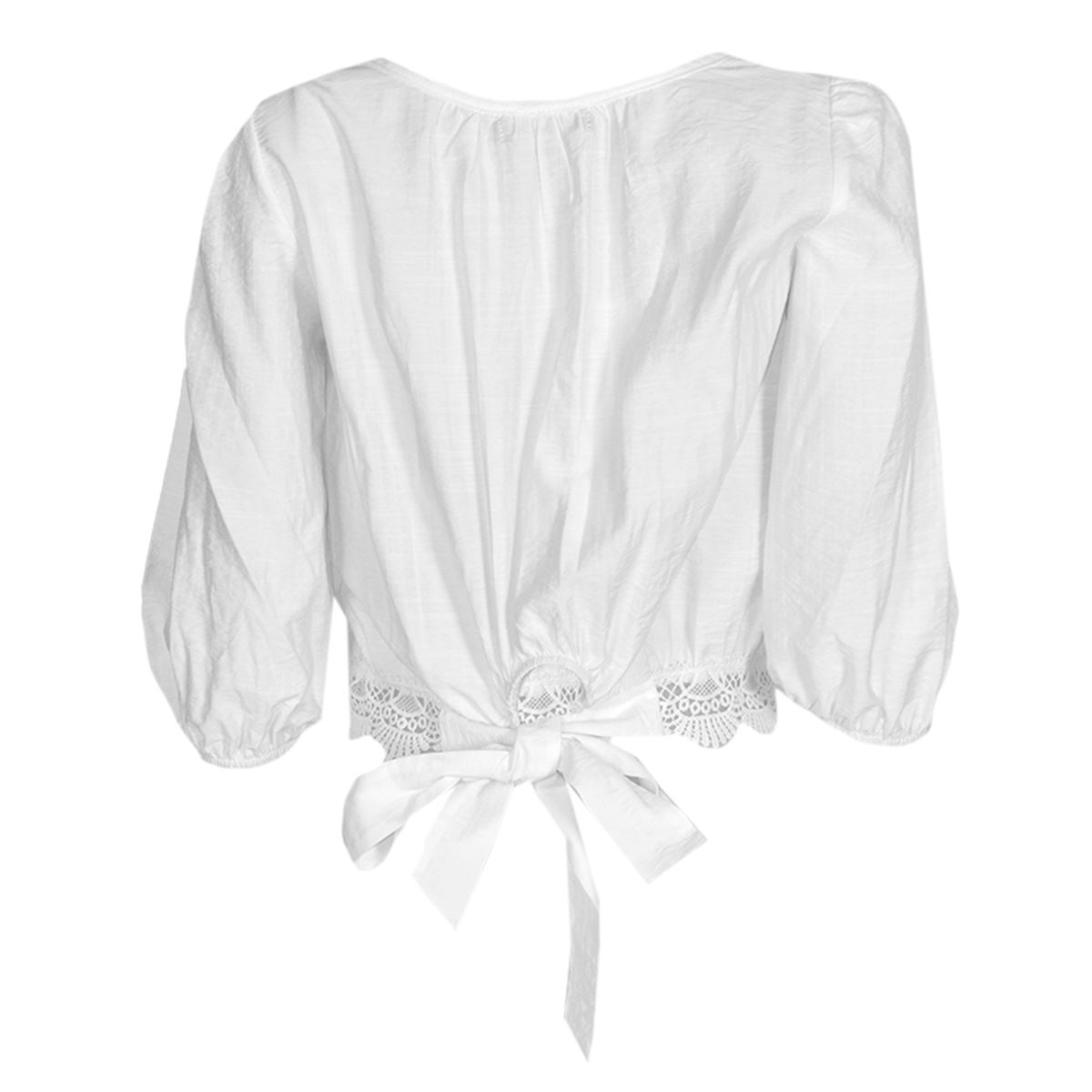 Blusa con detalles de moño y encaje para mujer Philosophy