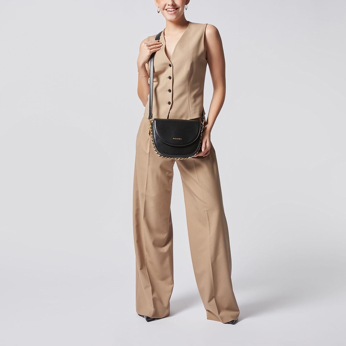 Bolso Crossbody Westies Negro para Mujer