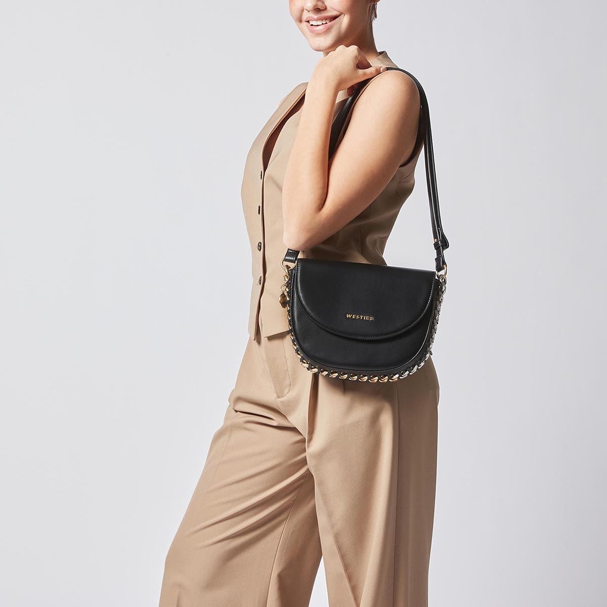 Bolso Crossbody Westies Negro para Mujer