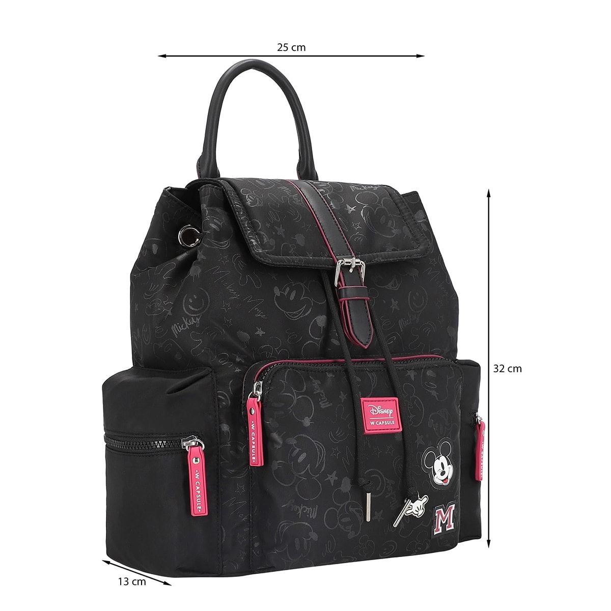 Mochila W Capsule Negra para Mujer