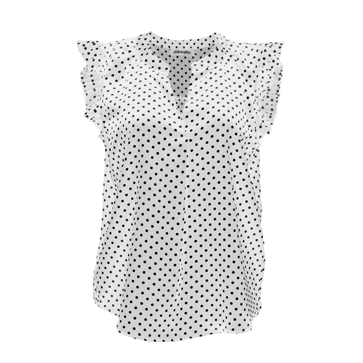 Blusa con estampado de lunares para mujer Philosophy Talla Grande