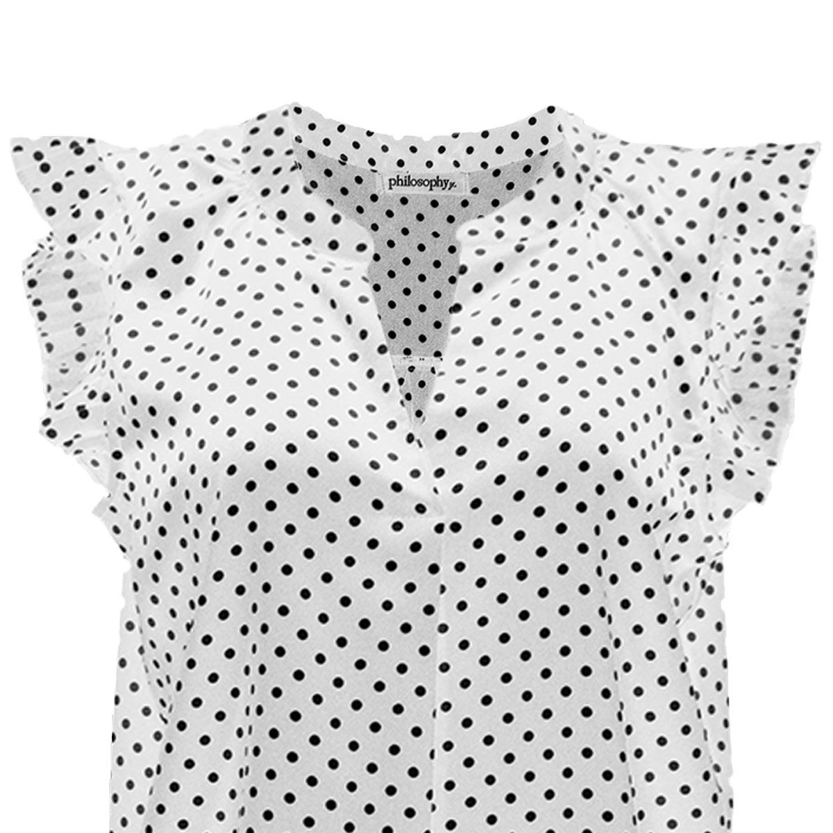 Blusa con estampado de lunares para mujer Philosophy Talla Grande