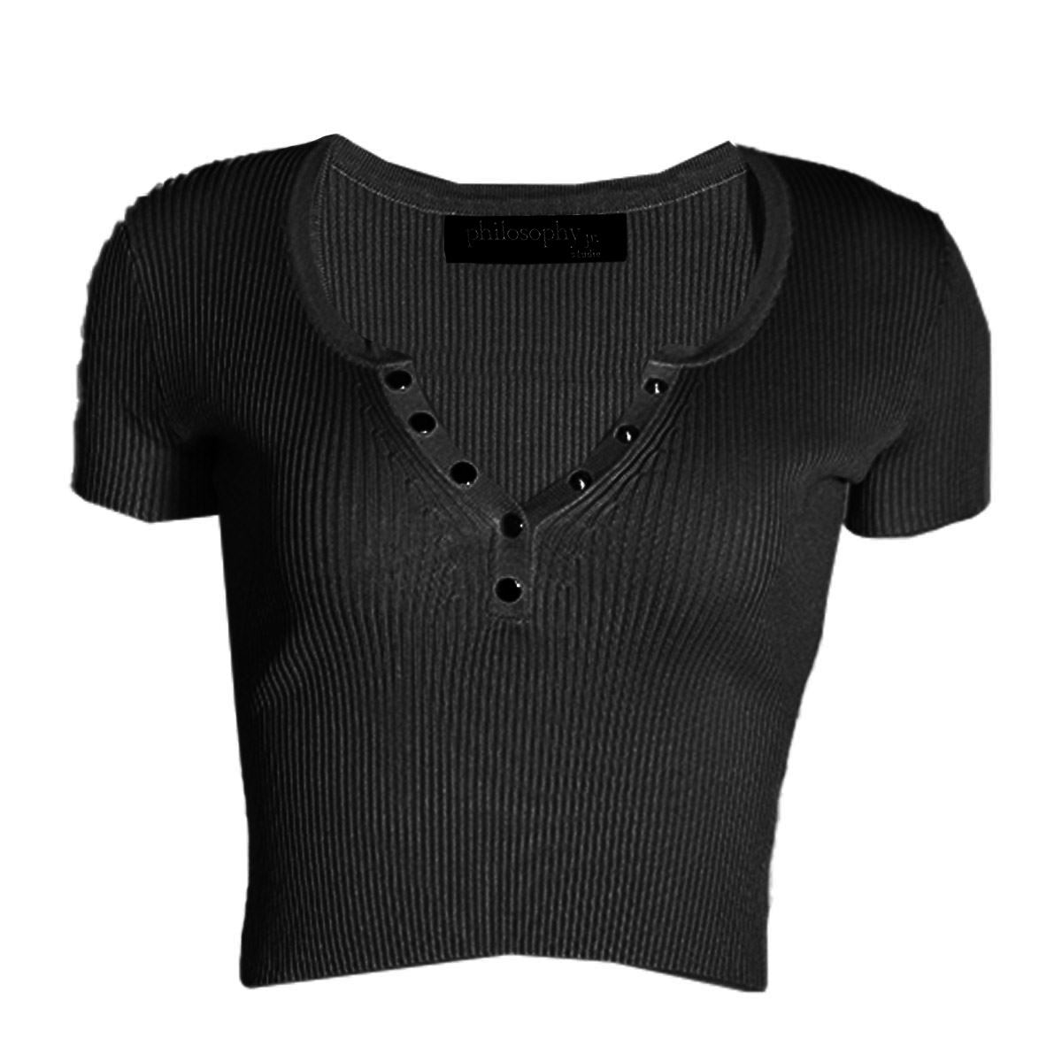 Blusa corta lisa para mujer Philosophy