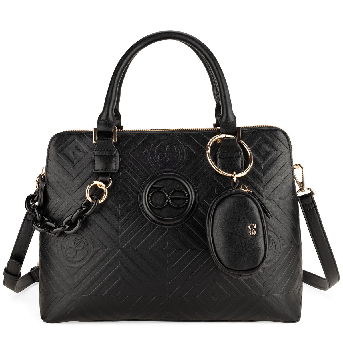 Bolso Satchel Cloe Negro para Mujer