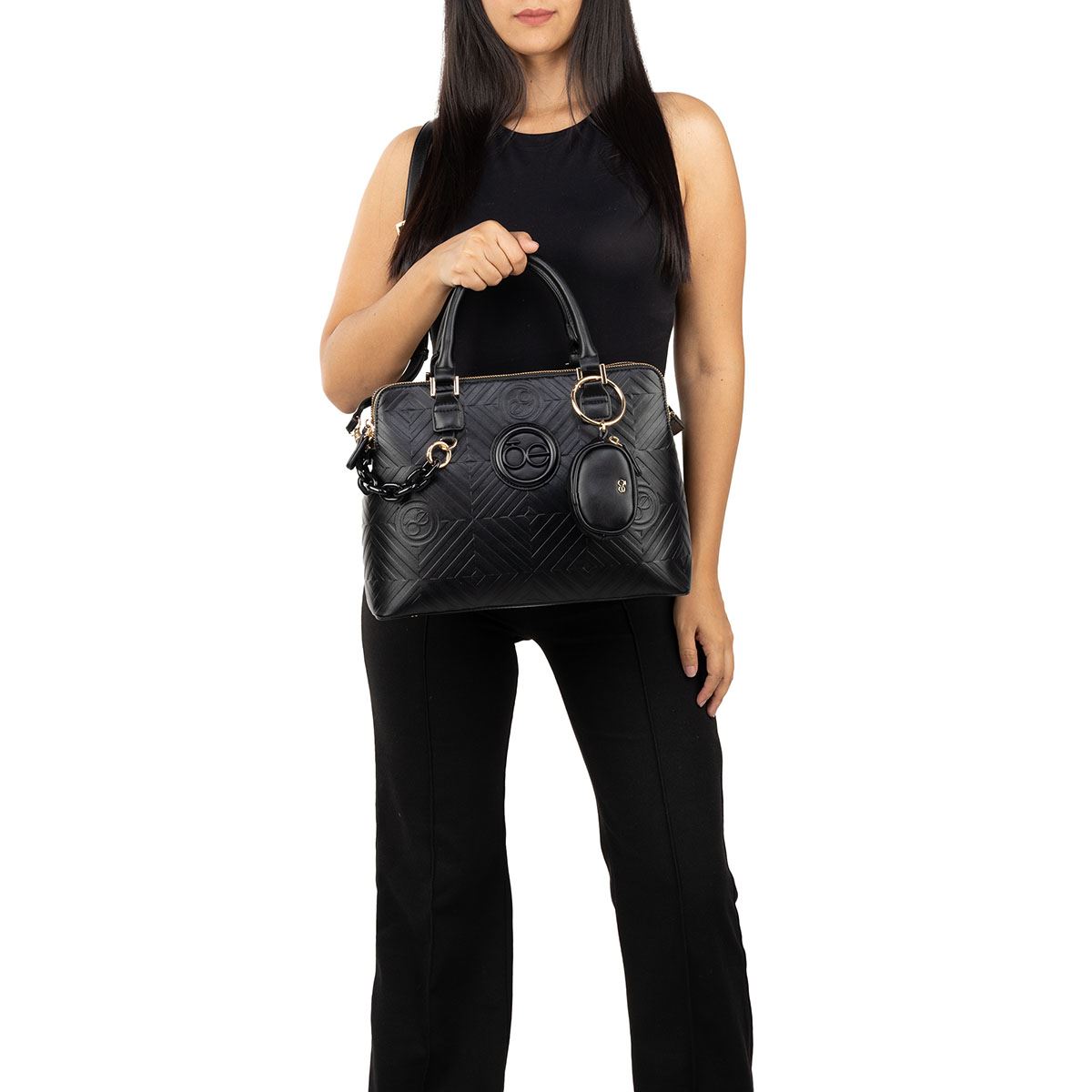 Bolso Satchel Cloe Negro para Mujer