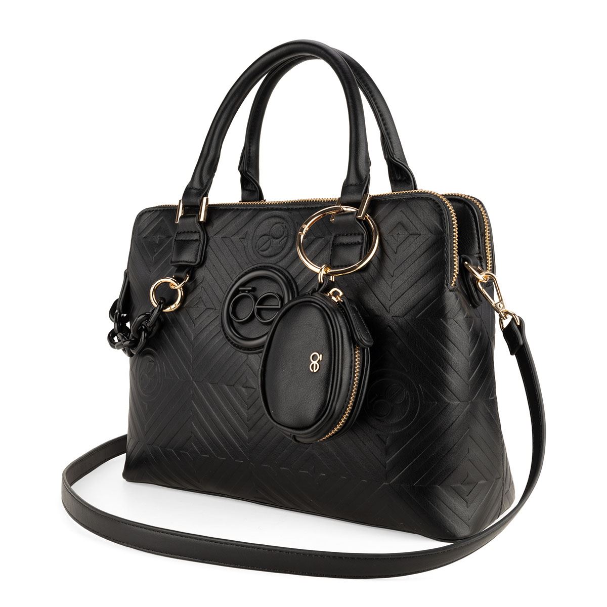 Bolso Satchel Cloe Negro para Mujer