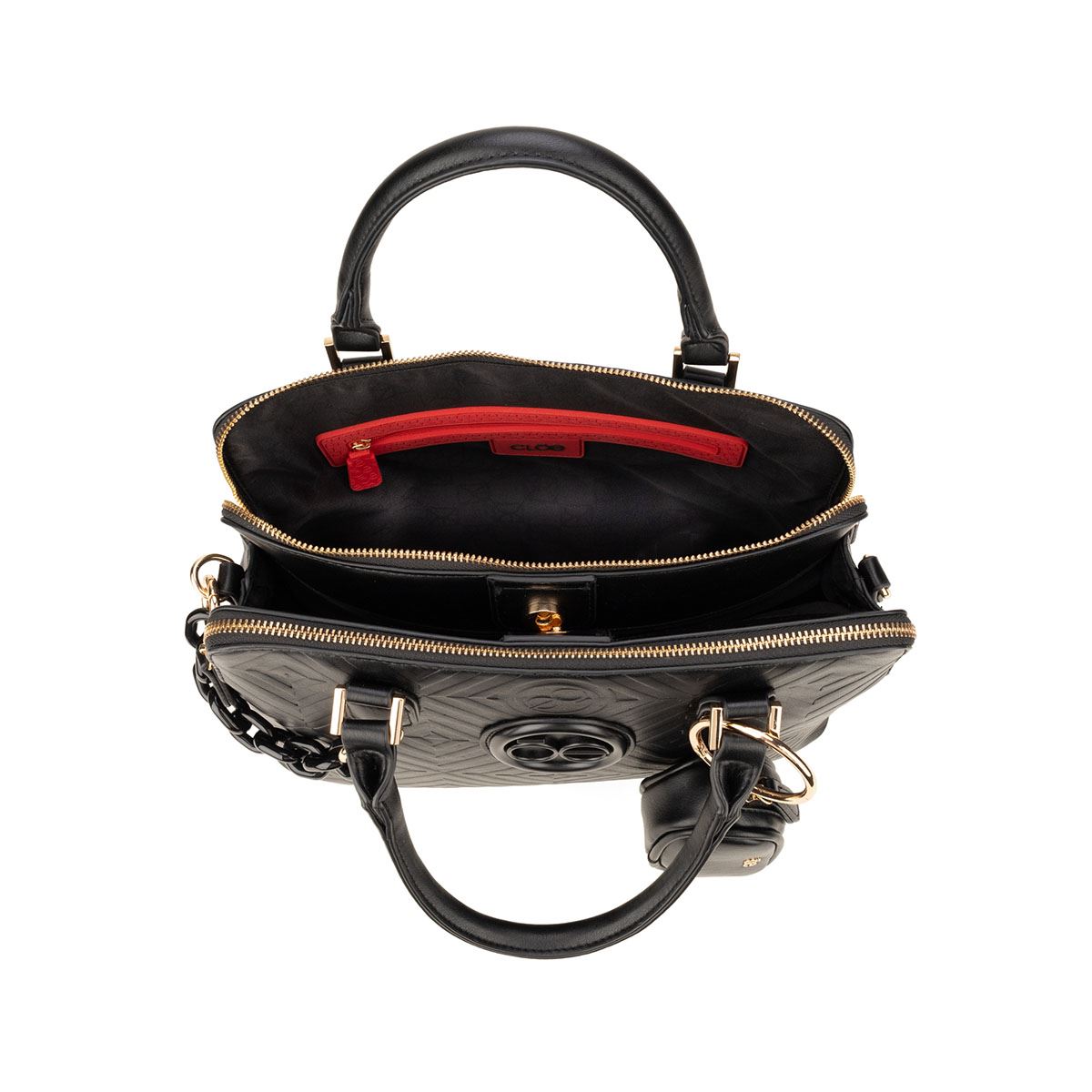 Bolso Satchel Cloe Negro para Mujer